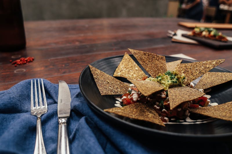 Fresh made guacamole with tortilla chips
